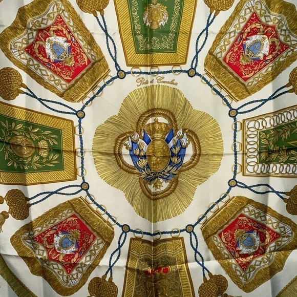 HERMES Carre 90 100% Silk Square Scarf POSTE ET CAVALERIE - Picture 13 of 16